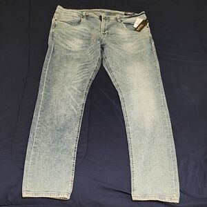 Brand New Buffalo David Bitton Light Wash Skinny Jeans MAX-X 38X32